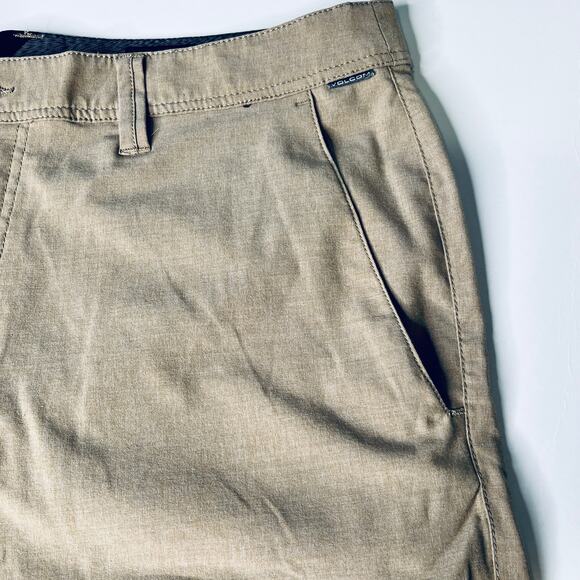 Volcom Flat Front Khaki Shorts 36 - Picture 3 of 5